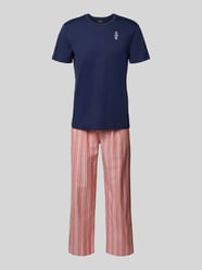 Zestaw piżamowy o kroju relaxed fit z wyhaftowanym logo model ‘Sleep’ od Polo Ralph Lauren Underwear - 10