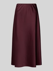 Regular fit midirok met viscose, model 'September' van comma Bordeaux - 15