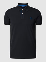 Poloshirt mit Label-Stitching von Gant Schwarz - 38