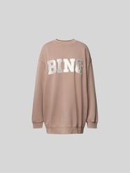 Oversized Sweatshirt mit Label-Detail von Anine Bing Lila - 48