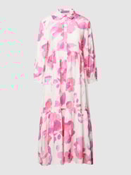 Hemdblusenkleid aus Viskose-Mix mit kurzer Knopfleiste von Better Rich Pink - 16