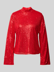 Longsleeve mit Stehkragen Modell 'PALLI' von YAS Rot - 2