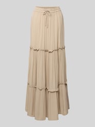 Maxirock mit Volants Modell 'MESA' von Vila Beige - 3