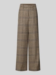 wide fit stoffen broek van zuivere scheerwol van Luisa Cerano Beige - 10