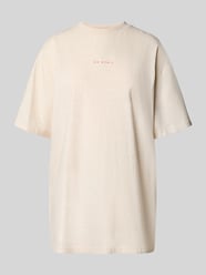 Oversized T-Shirt mit Label-Print von OH APRIL Beige - 38