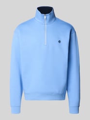 relaxed fit sweatshirt van katoenmix met schipperskraag van MCNEAL - 14