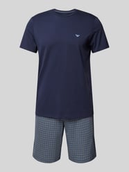 Pyjama mit Label-Stitching von Emporio Armani Blau - 26