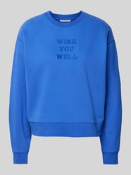 Sweatshirt mit Label-Stitching von Lanius Blau - 31