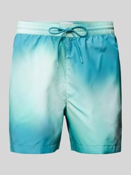 Regular Fit Badeshorts mit Label-Print von Calvin Klein Underwear Türkis - 8