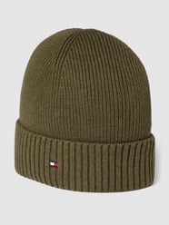 Beanie mit Label-Stitching Modell 'ESSENTIAL FLAG BEANIE' von Tommy Hilfiger Grün - 16