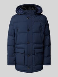 Steppjacke mit Stehkragen und Pattentaschen von HECHTER PARIS Blau - 4