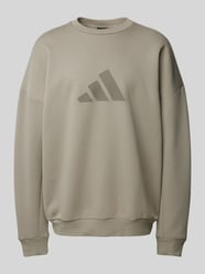 Oversized sweatshirt met labelprint van ADIDAS SPORTSWEAR Beige - 6