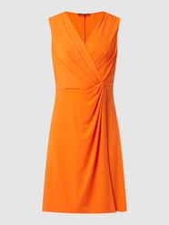 Kleid mit Drapierung  von comma Orange - 34