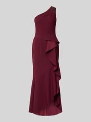 Midikleid mit Ziersteinbesatz von Adrianna Papell Bordeaux - 39