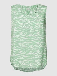 PLUS SIZE Bluse aus Viskose mit Allover-Muster von Tom Tailor Plus Grün - 32