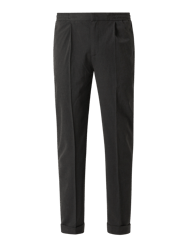 Bundfaltenhose mit Tunnelzug Modell 'Cambridge' von American Vintage Grau - 3