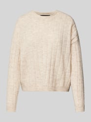 Regular Fit Strickpullover mit Wollanteil und Rollsaum Modell 'WILLA' von Vero Moda Beige - 42