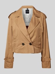 Cropped Jacke mit Reverskragen von Marc Cain Braun - 30