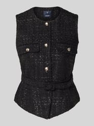 Gilet in bouclélook met riem, model 'Viola' van JOOP! - 15