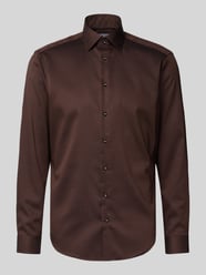 Regular fit zakelijk overhemd van puur katoen met kentkraag van Christian Berg Men - 8