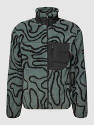Jacke aus Teddyfell mit Allover-Muster von MCNEAL Grün - 30