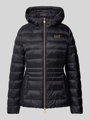 Steppjacke mit Kapuze von EA7 Emporio Armani Schwarz - 34