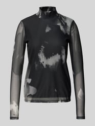 Longsleeve mit Smok-Details Modell 'VOLETTE' von Vila Schwarz - 5