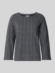 Regular Fit Sweatshirt mit 3/4-Arm und Knopf-Detail von Tom Tailor Grau - 5