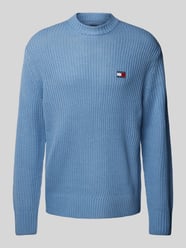 Strickpullover mit Label-Patch von Tommy Jeans Blau - 34