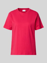 T-Shirt mit geripptem Rundhalsausschnitt Modell 'NORA' von VILA - 36