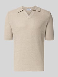 Slim Fit Poloshirt mit V-Ausschnitt von Gran Sasso - 3