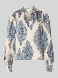 Regular fit blouse met tuniekkraag, model 'Rosslyn' van Neo Noir - 16