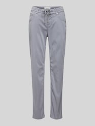 Spodnie z mieszanki lyocellu w jednolitym kolorze od Marc O'Polo - 29