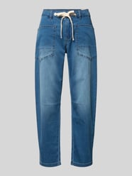 barrel fit jeans met vetersluiting van Buena Vista - 4