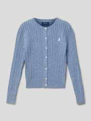 Strickjacke mit Logo-Stitching von Polo Ralph Lauren Teens Blau / Türkis - 11