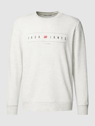 Sweatshirt mit Logo-Print Modell 'JJFLAG SWEAT CREW NECK' von Jack & Jones Grau - 46