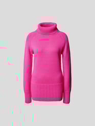 Rollkragenpullover mit Label-Stitching von Victoria Beckham Pink - 14