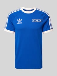 T-Shirt mit Motiv- und Label-Print von adidas Originals Blau - 34