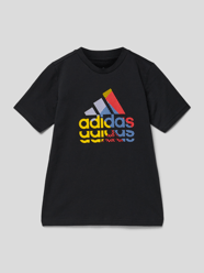 T-Shirt mit Label-Print von ADIDAS SPORTSWEAR Grau / Schwarz - 25