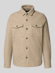 Overhemdjack met knoopsluiting van Lerros Beige - 48