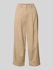 Broek van mix van viscose en katoen met achterzakken van White Label Beige - 2
