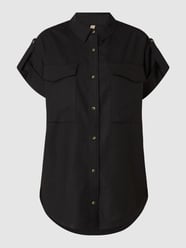 Blouse van een mix van linnen en viscose  van Soyaconcept Zwart - 22