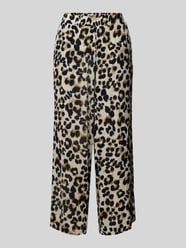 Regular Fit Stoffhose mit Animal-Print Modell 'MARRAKECH' von ICHI Schwarz - 39