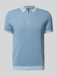 Slim Fit Poloshirt mit Reißverschluss Modell 'Simeono' von JOOP! Collection Blau - 31