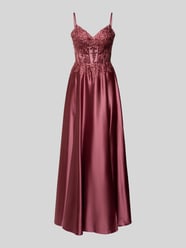 Regular Fit Abendkleid mit floralem Spitzenbesatz von Luxuar - 9