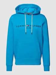 Hoodie mit Label-Stitching von Tommy Hilfiger Türkis - 1