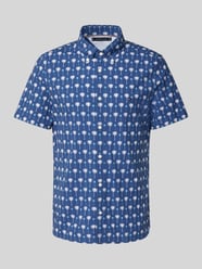Slim Fit Freizeithemd mit Allover-Muster von Tommy Hilfiger Blau - 44