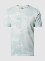 T-Shirt mit Allover-Muster Modell 'Saints' von Family First Milano Blau - 26
