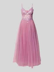 Abendkleid mit Spitzenbesatz von Mascara Pink - 32