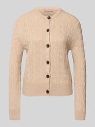 Kurtka z dzianiny z mieszanki wełny z fakturowanym wzorem od Christian Berg Woman Selection - 18